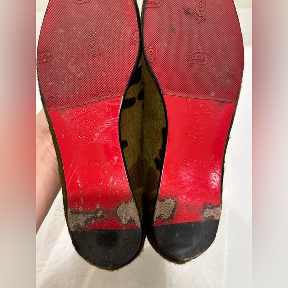 Christian Louboutin Pony Hair Camo Flats 36.5 - Picture 7 of 7